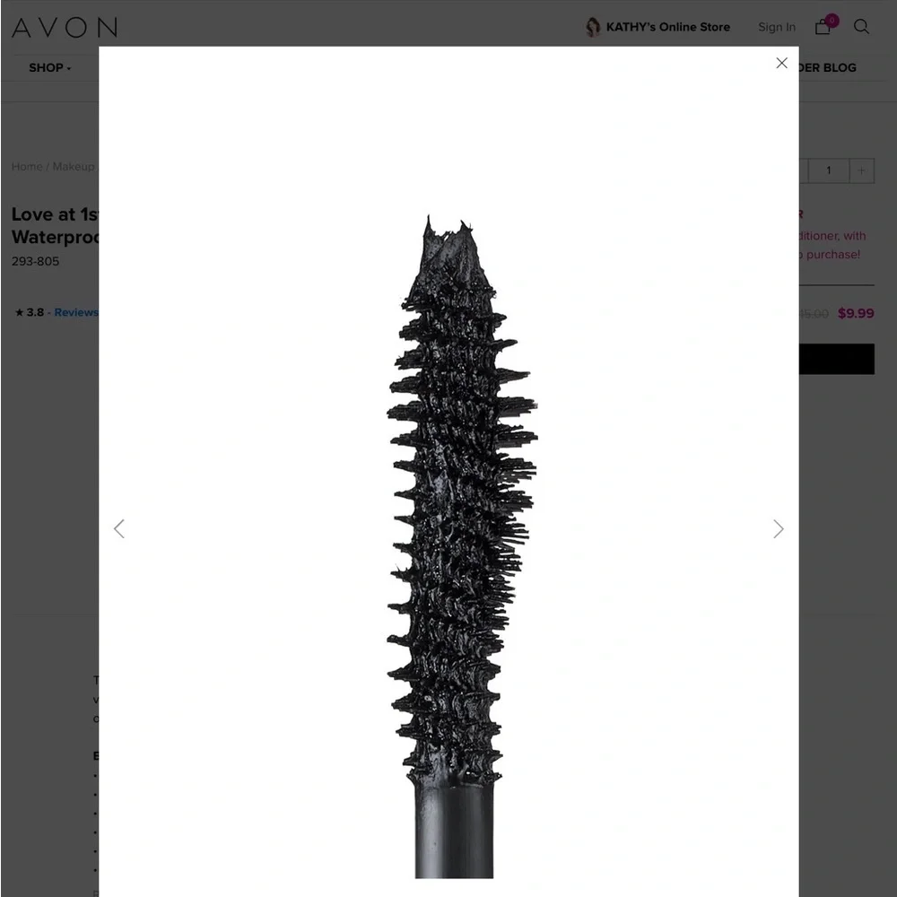 AVON Love At First Lash Waterproof mascara blackest black